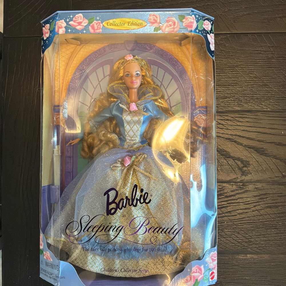 Vintage Mattel Barbie Sleeping Beauty Doll in Blue and Gold new in box